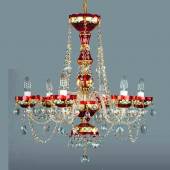 Хрустальная люстра Art Glass VENDULA VI red