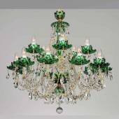 Хрустальная люстра Lucky Glass CH 15 Lotos green
