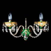 Хрустальное бра DBK Glass N-1635-2-SM Green