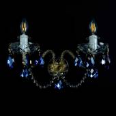 Хрустальное бра Wranovsky Ocean 2 Gold Blue