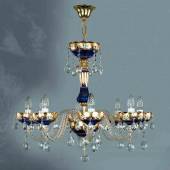 Хрустальная люстра ArtGlass LEONA VIII blue