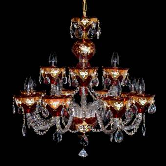 Хрустальная люстра DBK Glass 0639-8+4-SM Ruby
