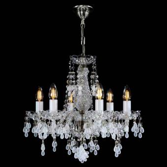 Хрустальная люстра ArtGlass ROSANA VI. VINO WHITE NICKEL