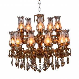 Бронзовая люстра Lampa L438/5+5