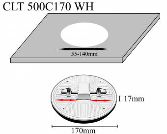 Встраиваемый светильник Crystal Lux CLT 500C170 WH