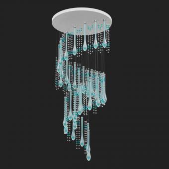 Люстра Elite Bohemia WATER 2  CRYSTAL + AQUA
