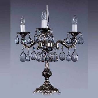 Настольный светильник ArtGlass SONA III. NICKEL ANTIQUE CE - 8006