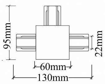 КОННЕКТОР Т-ОБРАЗНЫЙ CRYSTAL LUX CLT 0.2211 02 WH
