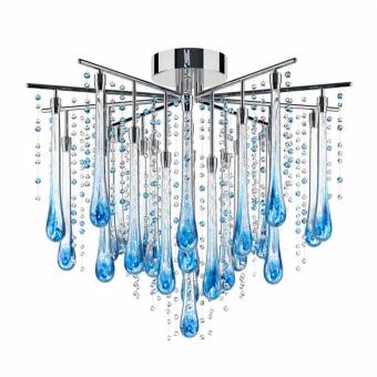 Люстра Elite Bohemia WATER 4 CRYSTAL + AQUA