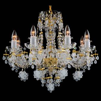 Хрустальная люстра Lucky Glass CH-08V Crystal-white wine