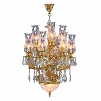 Бронзовая люстра Lampa L436/9+2