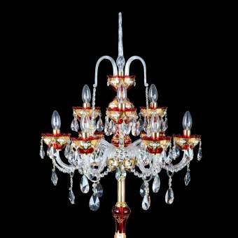 Хрустальный торшер DBK Glass AK 1639/6+3 SM Rubin