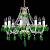 Хрустальная люстра ArtGlass ADINA VIII. GREEN
