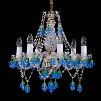 Хрустальная люстра ArtGlass ADINA VI. BLUE