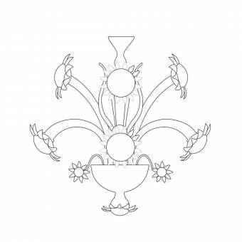 Подвесная люстра Arte di Murano 8058/5+5 Crystal Gold