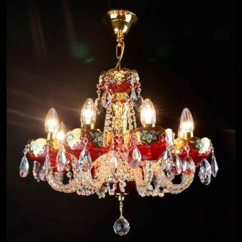 Хрустальная люстра Wranovsky Rosso 8 Gold