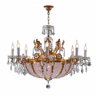 Бронзовая люстра Lampa L434/6+7
