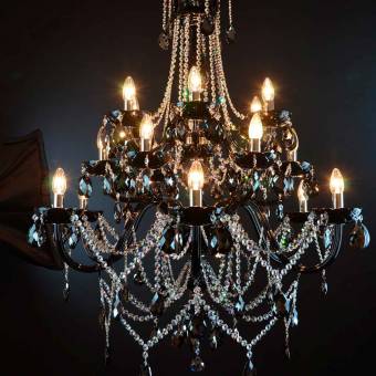 Хрустальная люстра Wranovsky Grandiose 18 Silver Black