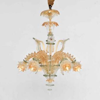 Подвесная люстра Murano Glass 7113/6 Orange Green