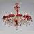 Хрустальная люстра Lucky Glass CH 10 Lotos red