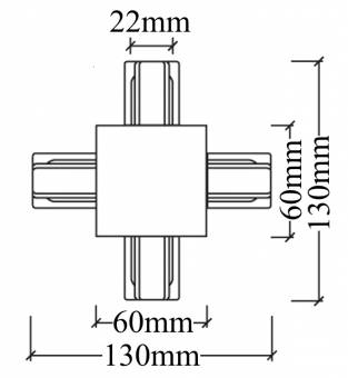 КОННЕКТОР X-ОБРАЗНЫЙ CRYSTAL LUX CLT 0.2211 04 BL