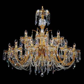 Хрустальная люстра Lucky Glass CH-18 Crystal-gold