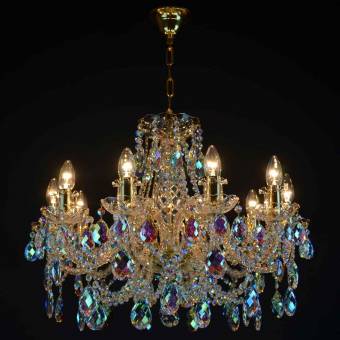 Хрустальная люстра Wranovsky Imperial 10 Blue Gold