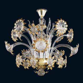 Подвесная люстра Arte di Murano 8058/5+5 Crystal Gold