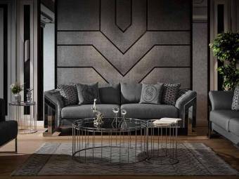 Комплект мягкой мебели Belluno Silver 3+3+1