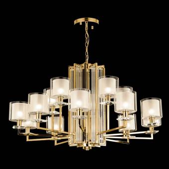 Люстра Crystal Lux NICOLAS SP-PL10+5 GOLD/WHITE