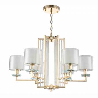 Люстра Crystal Lux NICOLAS SP-PL6 GOLD/WHITE
