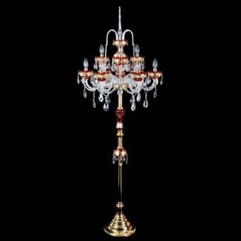 Хрустальный торшер DBK Glass AK 1639/6+3 SM Rubin