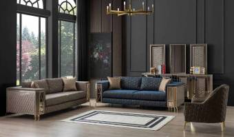 Комплект мягкой мебели Belluno Royal (коричневый) 3+1+1