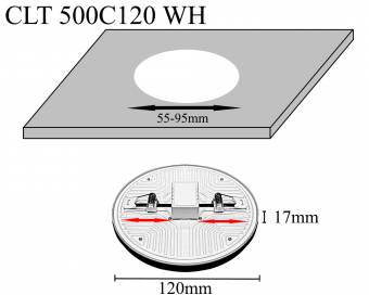 Встраиваемый светильник Crystal Lux CLT 500C120 WH