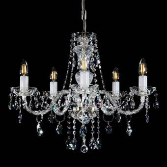 Хрустальная люстра ArtGlass Arleta V Nikl se Swarovski Spectra 