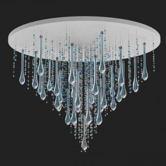 Люстра Elite Bohemia WATER 3 CRYSTAL + AQUA
