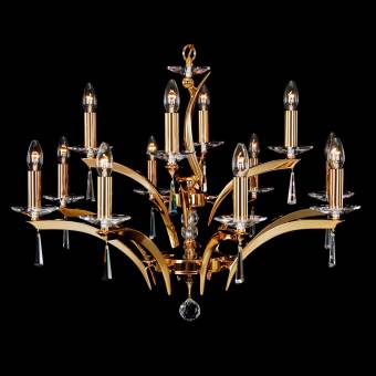 Подвесная люстра Lucky Glass CH-12 Coated brass-A