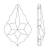 Подвесная люстра Stilfort Glass 1050/03/08P Хрустальная подвеска Asfour Crystal 910/3