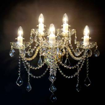 Хрустальное бра Wranovsky Princesse 5 Gold
