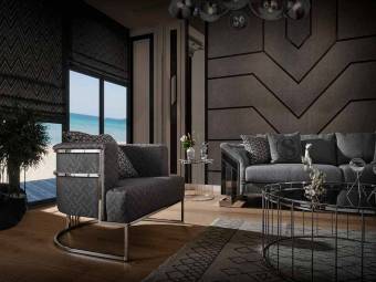 Комплект мягкой мебели Belluno Silver 3+3+1+1