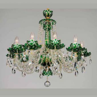 Хрустальная люстра Lucky Glass CH 10 Lotos green