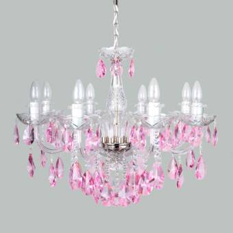 Хрустальная люстра DBK Glass 2040-8-NK Magenta
